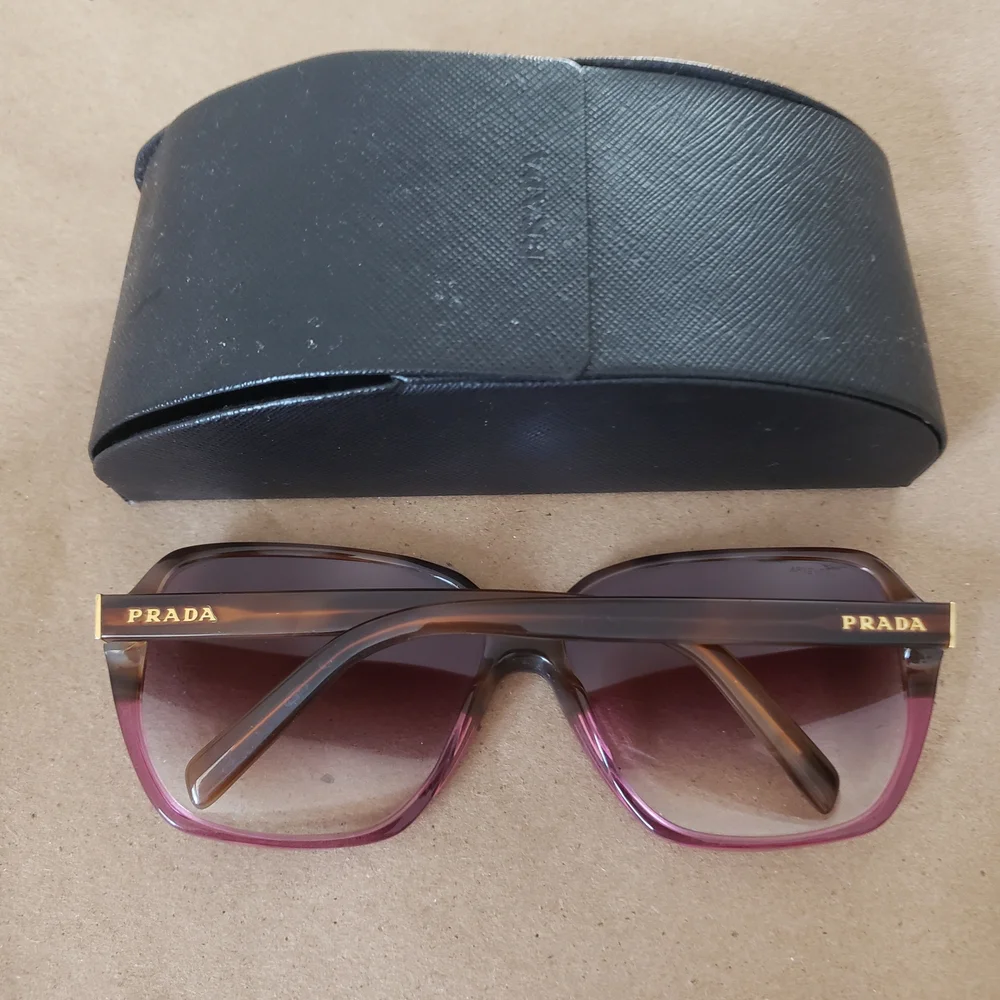 Prada Dual-Tone Sunglasses in Brown and Pink - Picture 8 of 12